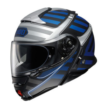 racepoint_Shoei_Motorradhelm_Klapphelm_Neotec II Splicer TC-2 matt schwarz-blau-silber